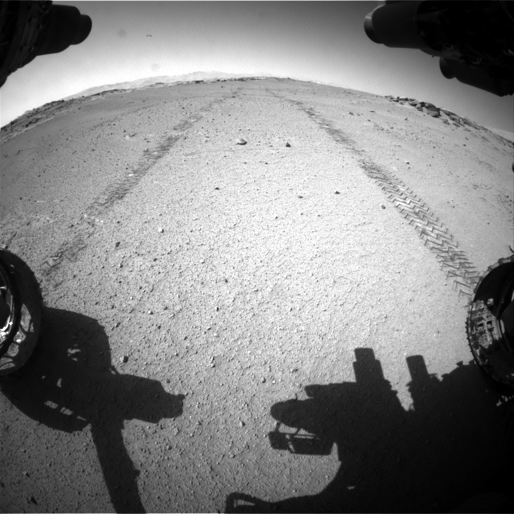 Nasa's Mars rover Curiosity acquired this image using its Front Hazard Avoidance Camera (Front Hazcam) on Sol 547, at drive 420, site number 27