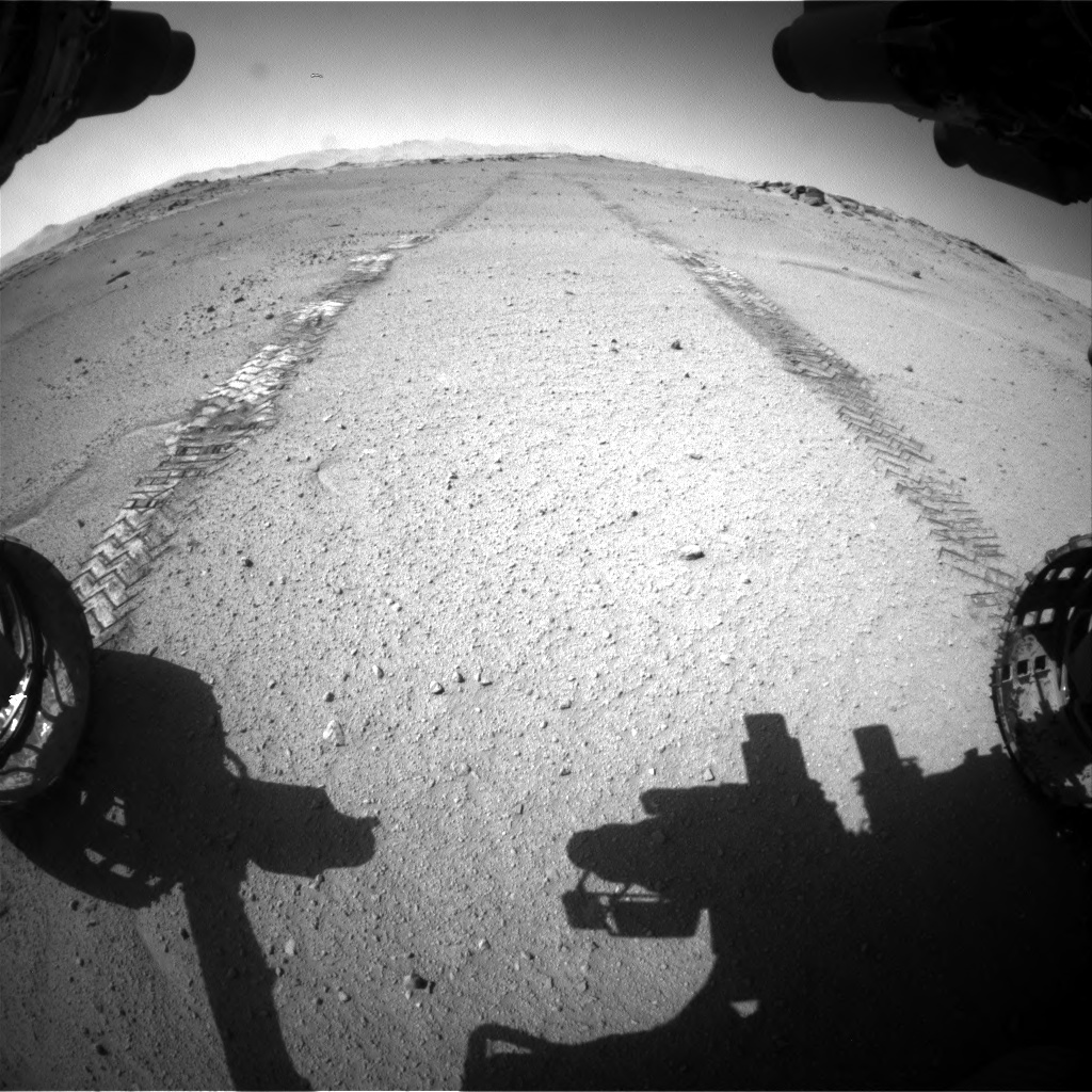 Nasa's Mars rover Curiosity acquired this image using its Front Hazard Avoidance Camera (Front Hazcam) on Sol 547, at drive 444, site number 27