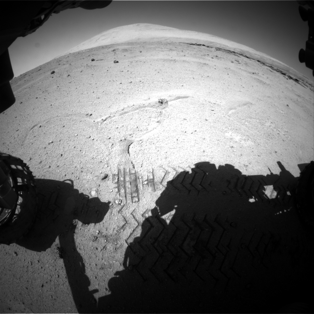 Nasa's Mars rover Curiosity acquired this image using its Front Hazard Avoidance Camera (Front Hazcam) on Sol 548, at drive 520, site number 27