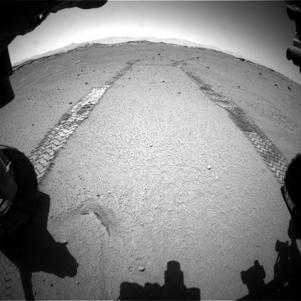 Nasa's Mars rover Curiosity acquired this image using its Front Hazard Avoidance Camera (Front Hazcam) on Sol 548, at drive 580, site number 27