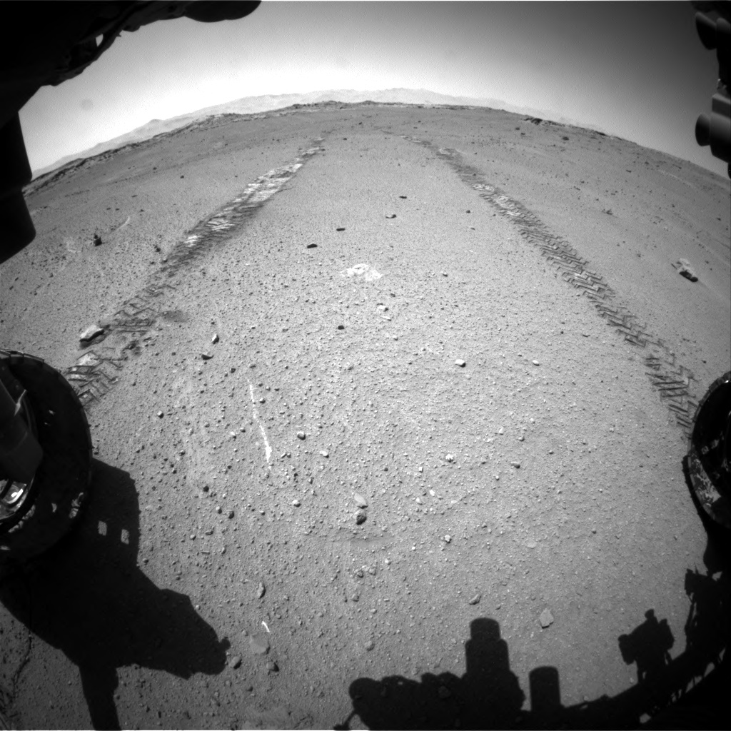 Nasa's Mars rover Curiosity acquired this image using its Front Hazard Avoidance Camera (Front Hazcam) on Sol 548, at drive 634, site number 27