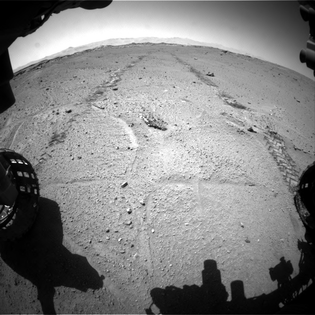 Nasa's Mars rover Curiosity acquired this image using its Front Hazard Avoidance Camera (Front Hazcam) on Sol 548, at drive 688, site number 27