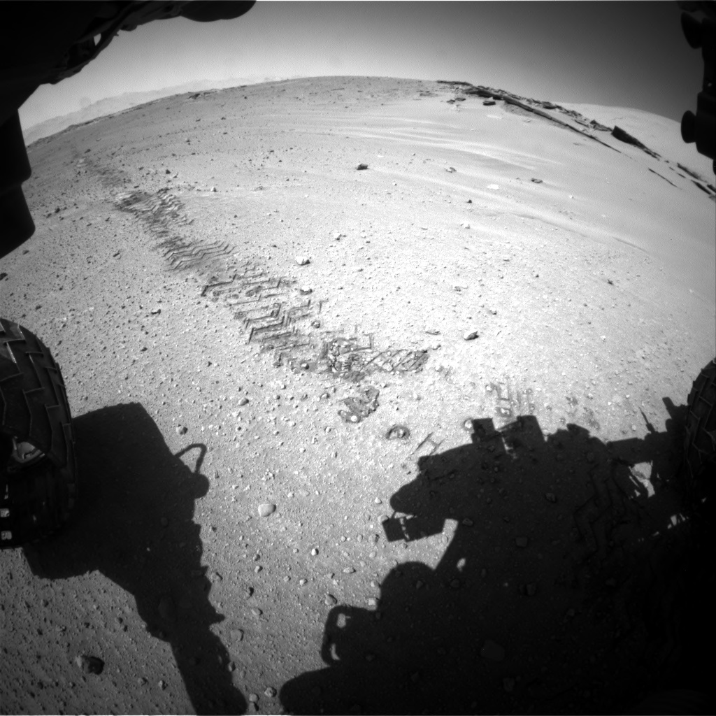 Nasa's Mars rover Curiosity acquired this image using its Front Hazard Avoidance Camera (Front Hazcam) on Sol 548, at drive 748, site number 27