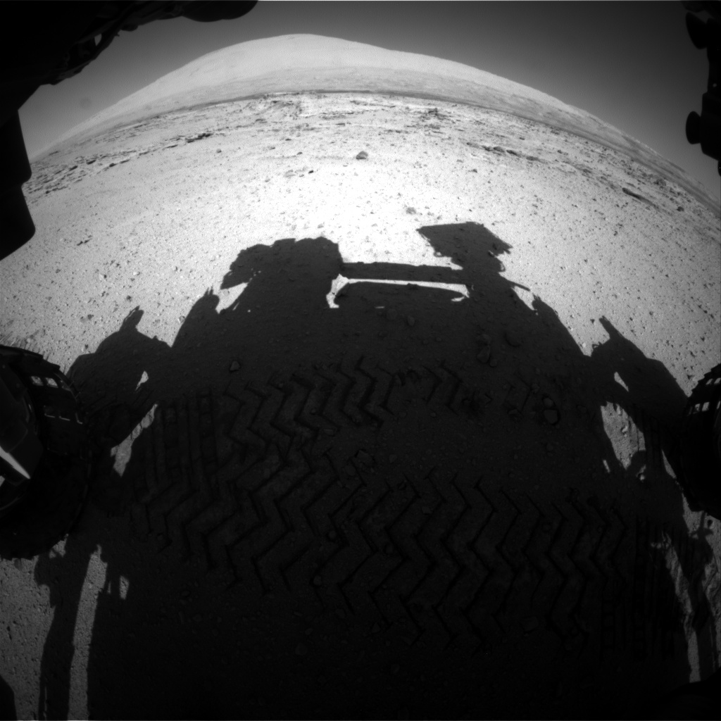 Nasa's Mars rover Curiosity acquired this image using its Front Hazard Avoidance Camera (Front Hazcam) on Sol 548, at drive 968, site number 27