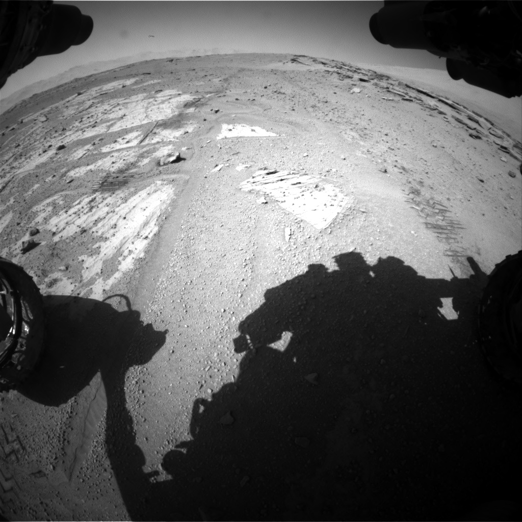 Nasa's Mars rover Curiosity acquired this image using its Front Hazard Avoidance Camera (Front Hazcam) on Sol 548, at drive 832, site number 27