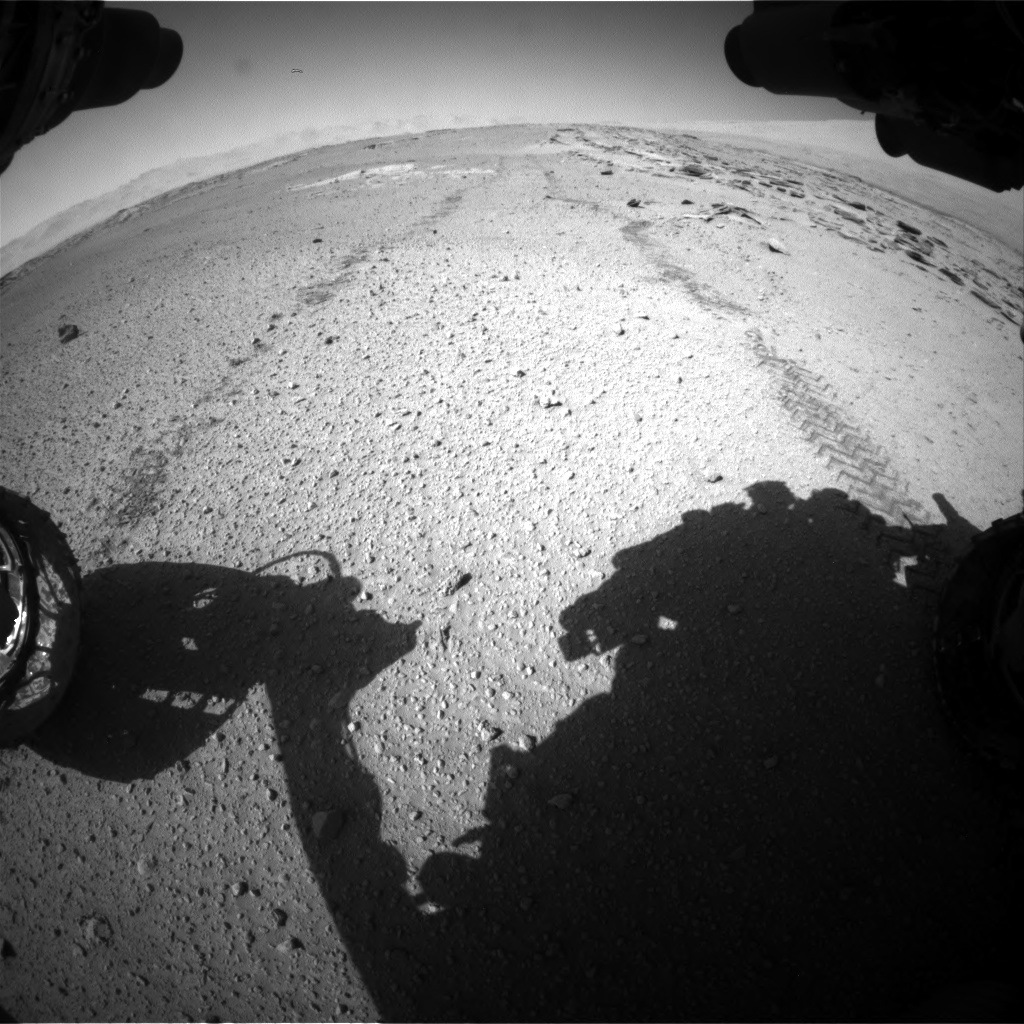 Nasa's Mars rover Curiosity acquired this image using its Front Hazard Avoidance Camera (Front Hazcam) on Sol 548, at drive 910, site number 27