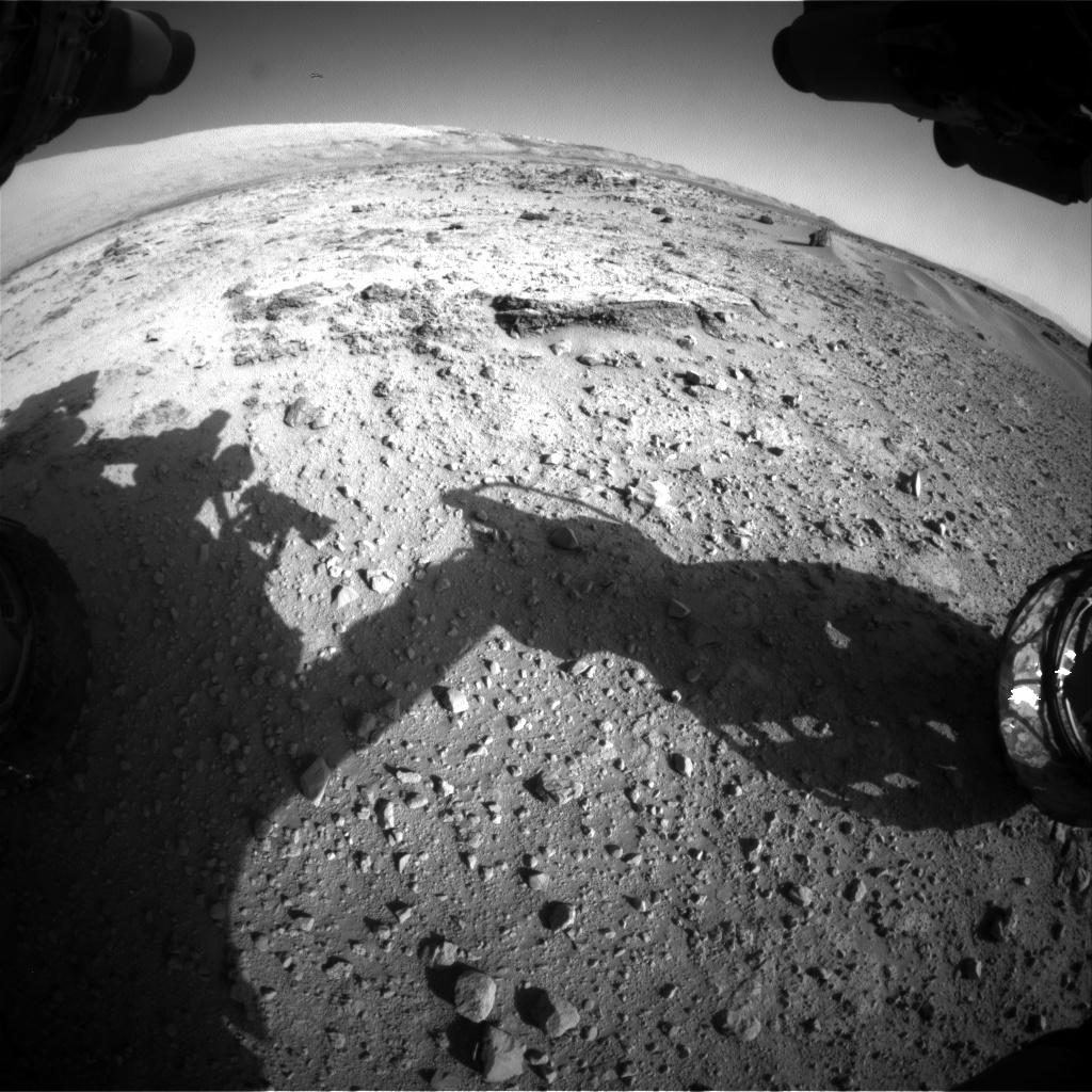 Nasa's Mars rover Curiosity acquired this image using its Front Hazard Avoidance Camera (Front Hazcam) on Sol 549, at drive 1004, site number 27