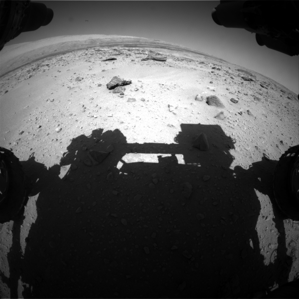 Nasa's Mars rover Curiosity acquired this image using its Front Hazard Avoidance Camera (Front Hazcam) on Sol 551, at drive 1124, site number 27