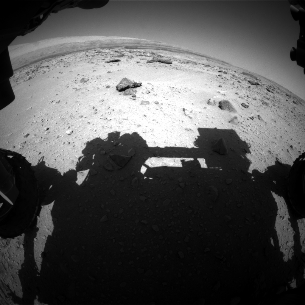 Nasa's Mars rover Curiosity acquired this image using its Front Hazard Avoidance Camera (Front Hazcam) on Sol 552, at drive 1124, site number 27