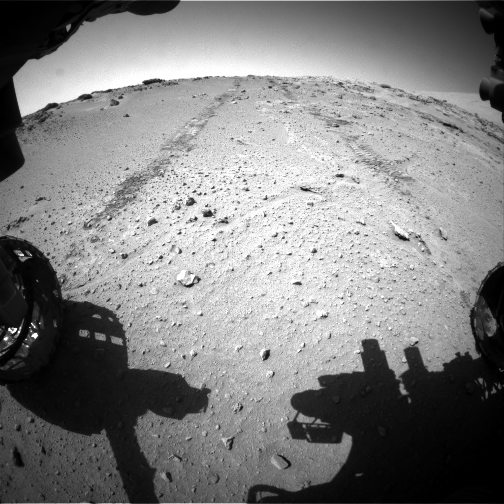Nasa's Mars rover Curiosity acquired this image using its Front Hazard Avoidance Camera (Front Hazcam) on Sol 552, at drive 1316, site number 27