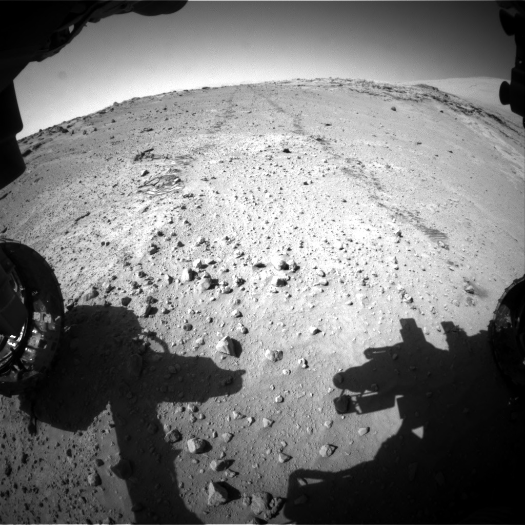 Nasa's Mars rover Curiosity acquired this image using its Front Hazard Avoidance Camera (Front Hazcam) on Sol 552, at drive 1418, site number 27