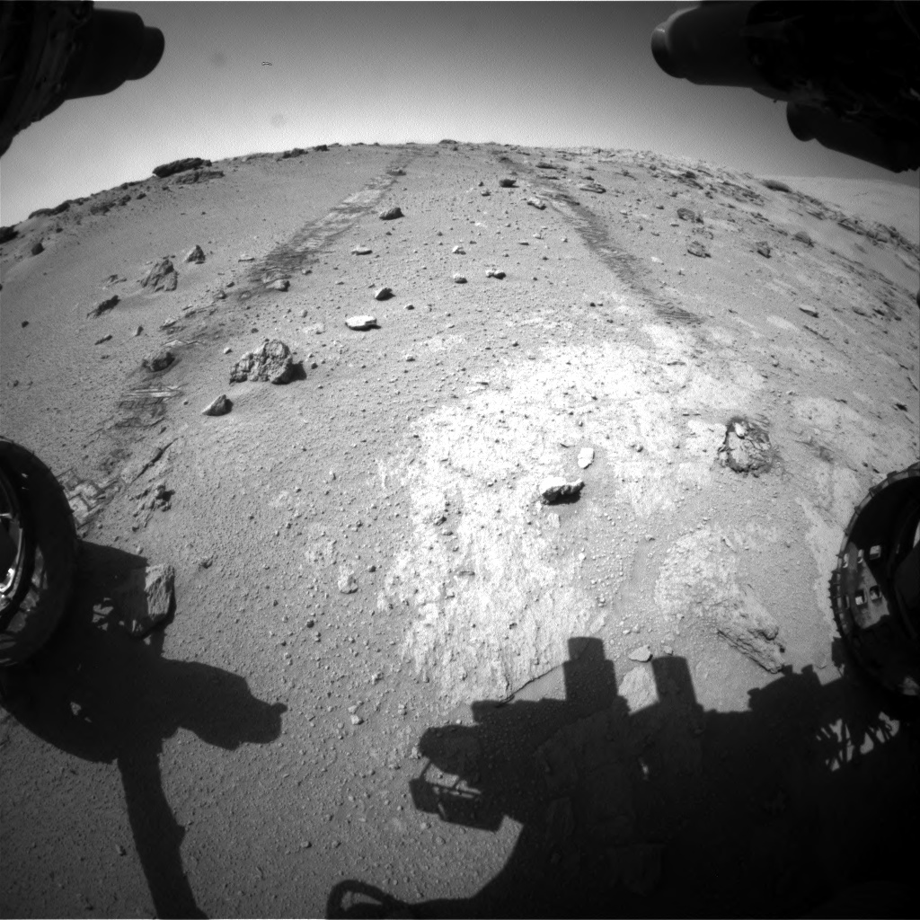 Nasa's Mars rover Curiosity acquired this image using its Front Hazard Avoidance Camera (Front Hazcam) on Sol 552, at drive 1298, site number 27