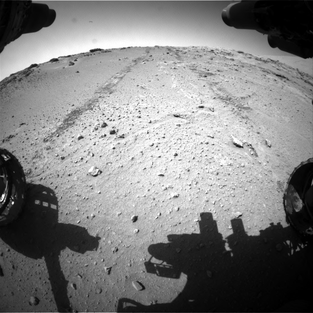 Nasa's Mars rover Curiosity acquired this image using its Front Hazard Avoidance Camera (Front Hazcam) on Sol 552, at drive 1316, site number 27