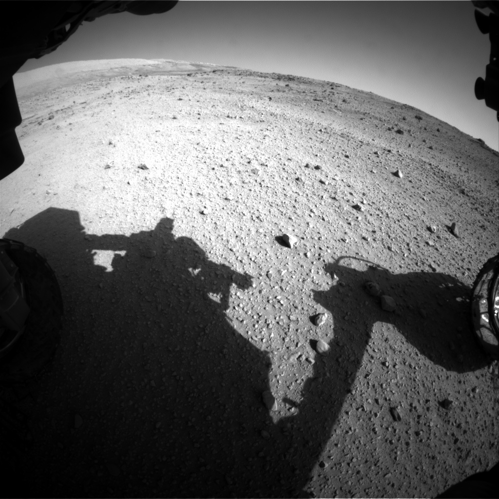 Nasa's Mars rover Curiosity acquired this image using its Front Hazard Avoidance Camera (Front Hazcam) on Sol 553, at drive 264, site number 28