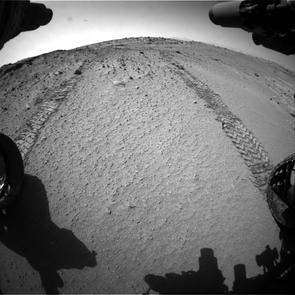 Nasa's Mars rover Curiosity acquired this image using its Front Hazard Avoidance Camera (Front Hazcam) on Sol 553, at drive 66, site number 28