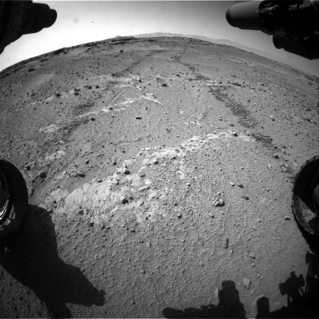 Nasa's Mars rover Curiosity acquired this image using its Front Hazard Avoidance Camera (Front Hazcam) on Sol 553, at drive 192, site number 28