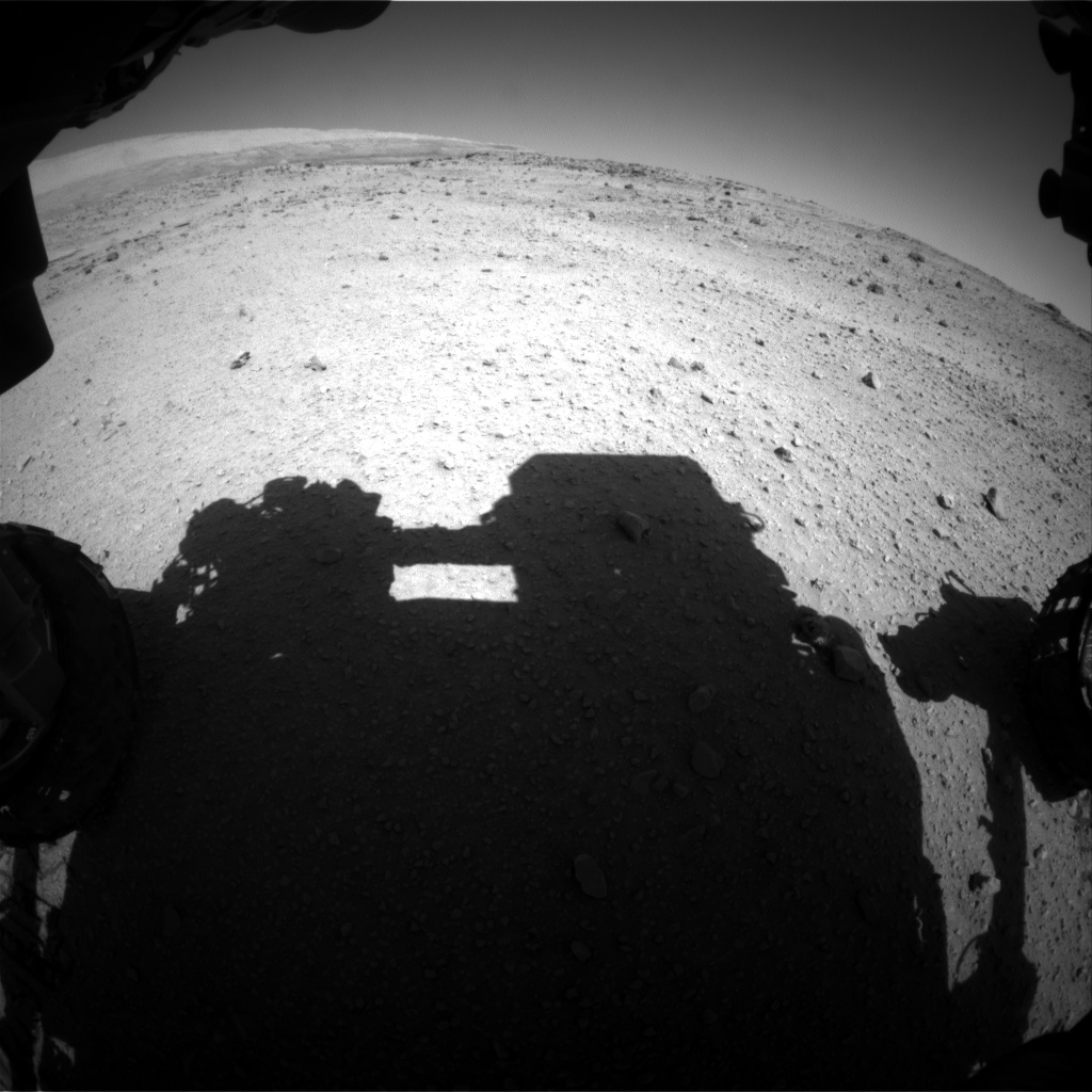 Nasa's Mars rover Curiosity acquired this image using its Front Hazard Avoidance Camera (Front Hazcam) on Sol 554, at drive 264, site number 28