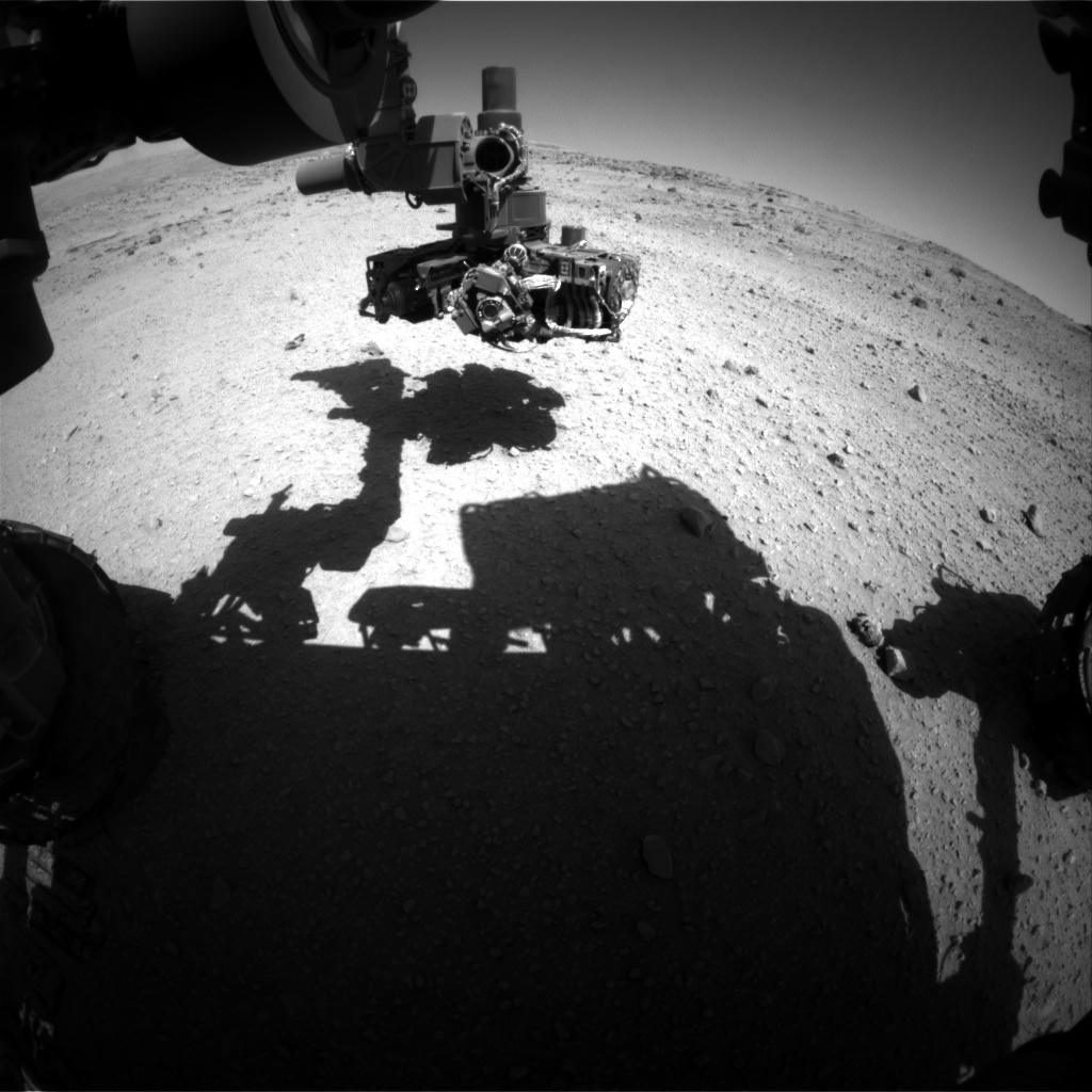 Nasa's Mars rover Curiosity acquired this image using its Front Hazard Avoidance Camera (Front Hazcam) on Sol 554, at drive 274, site number 28