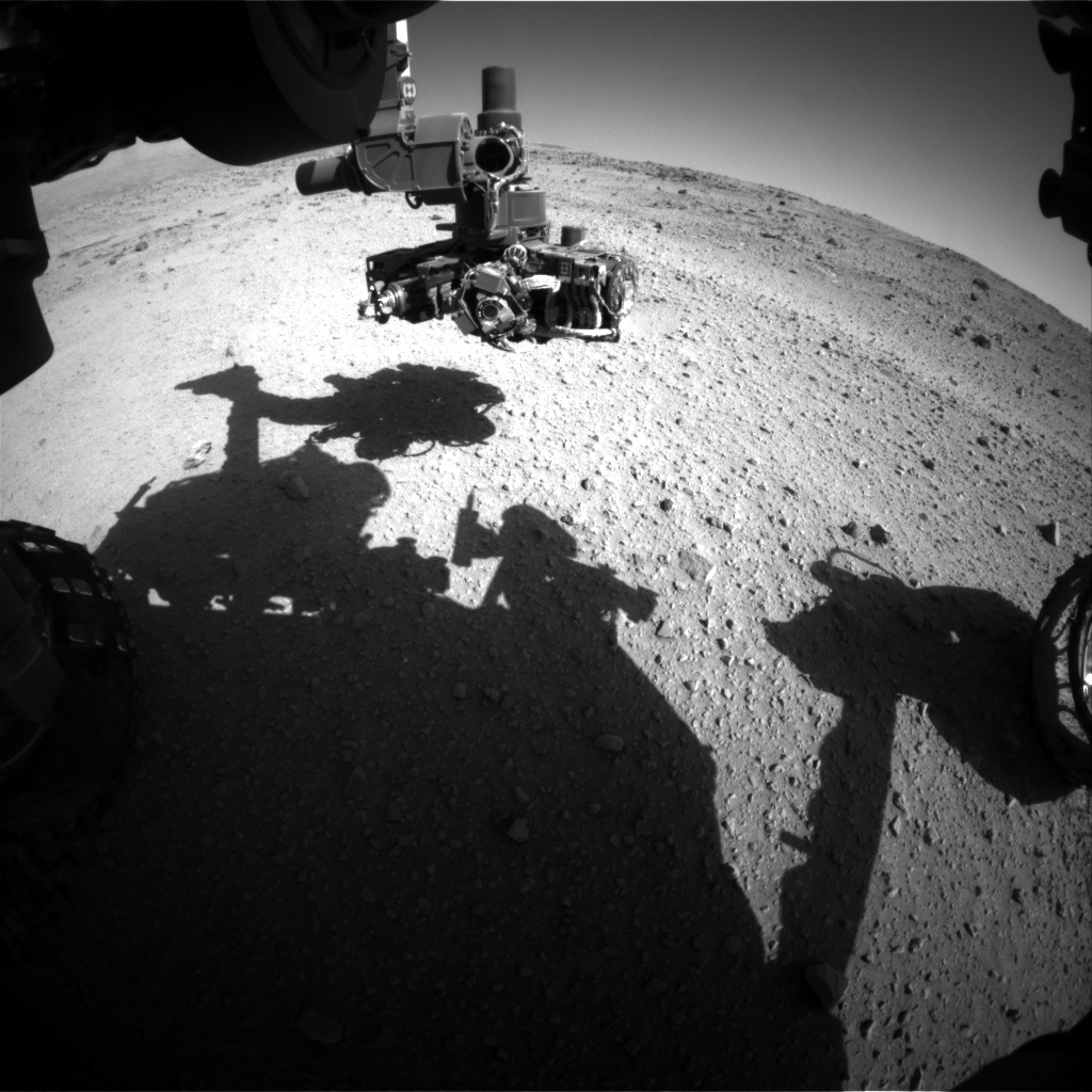 Nasa's Mars rover Curiosity acquired this image using its Front Hazard Avoidance Camera (Front Hazcam) on Sol 554, at drive 292, site number 28