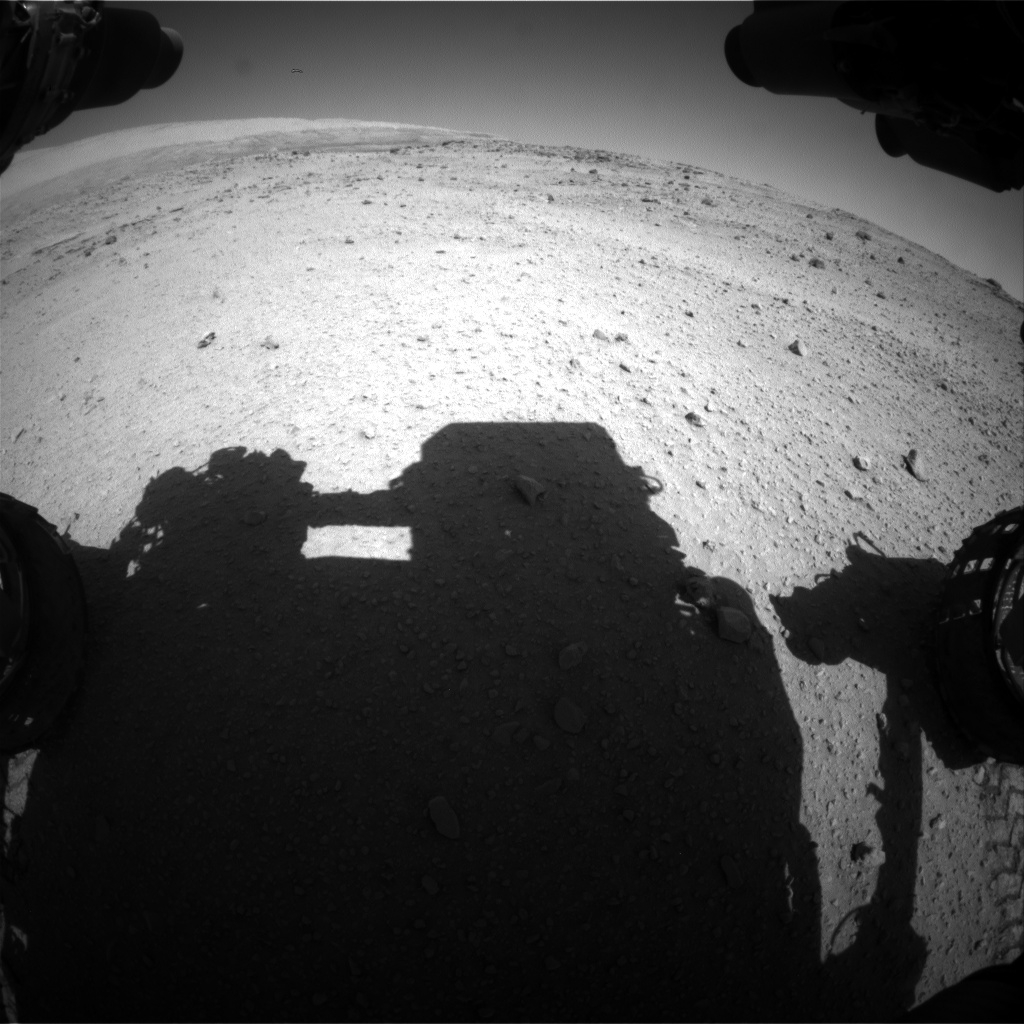 Nasa's Mars rover Curiosity acquired this image using its Front Hazard Avoidance Camera (Front Hazcam) on Sol 554, at drive 264, site number 28