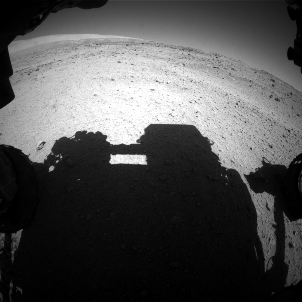 Nasa's Mars rover Curiosity acquired this image using its Front Hazard Avoidance Camera (Front Hazcam) on Sol 555, at drive 298, site number 28