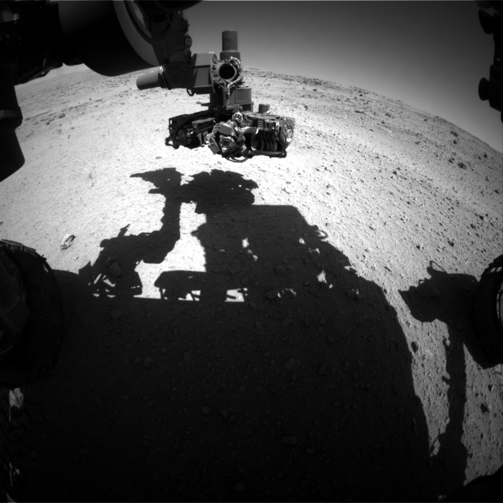 Nasa's Mars rover Curiosity acquired this image using its Front Hazard Avoidance Camera (Front Hazcam) on Sol 555, at drive 298, site number 28