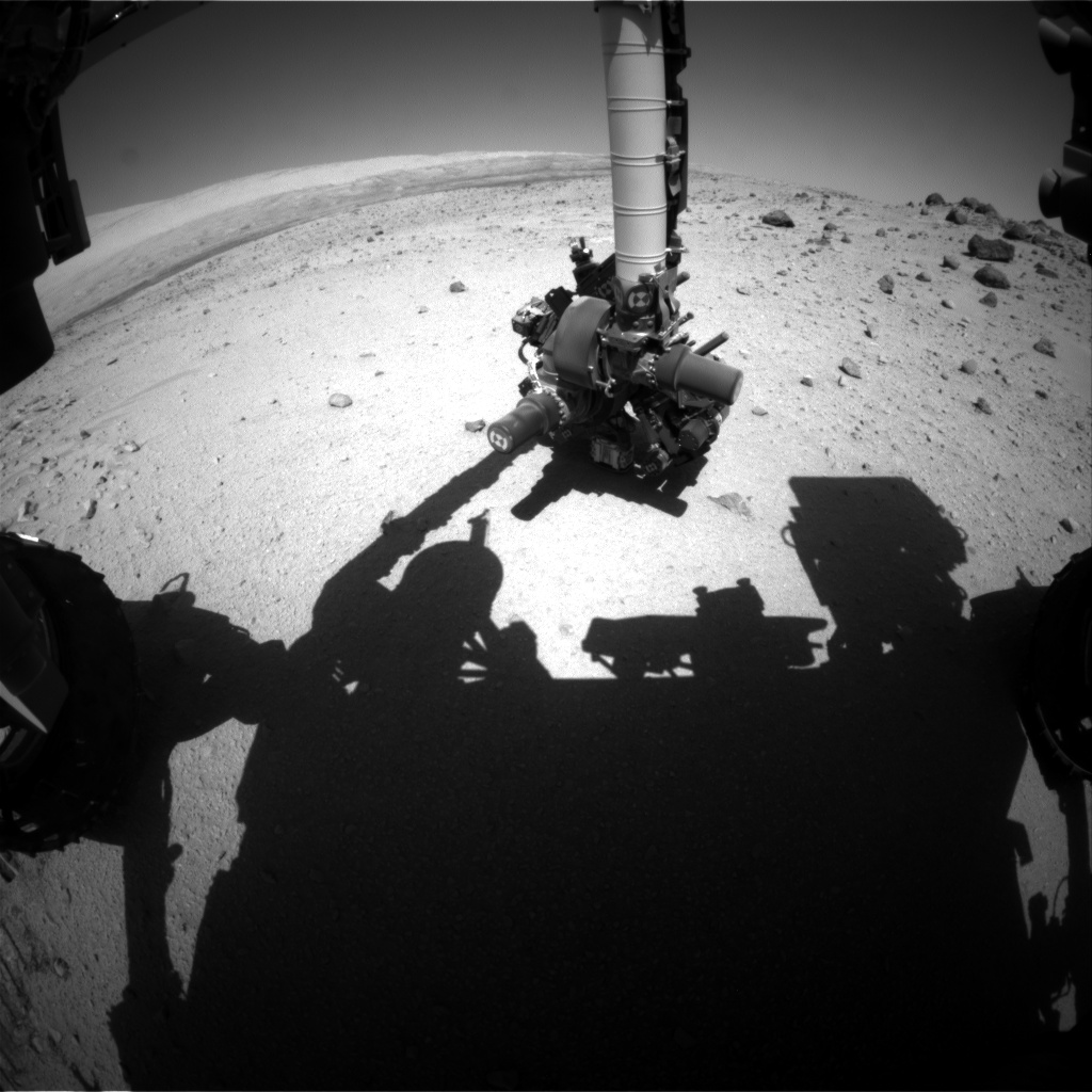 Nasa's Mars rover Curiosity acquired this image using its Front Hazard Avoidance Camera (Front Hazcam) on Sol 559, at drive 634, site number 28