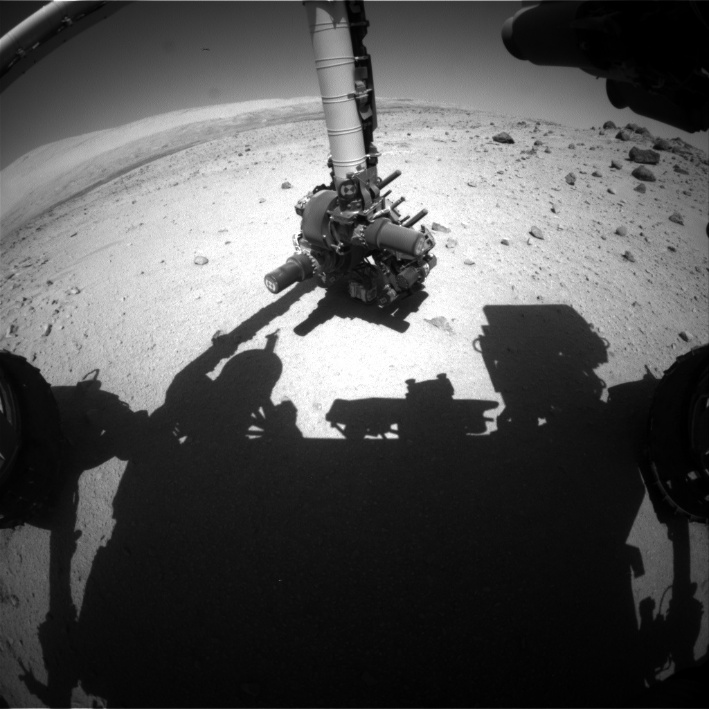 Nasa's Mars rover Curiosity acquired this image using its Front Hazard Avoidance Camera (Front Hazcam) on Sol 559, at drive 634, site number 28