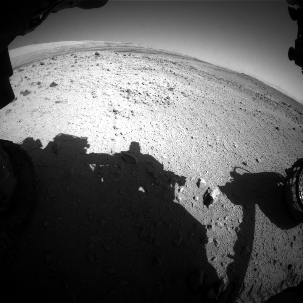 Nasa's Mars rover Curiosity acquired this image using its Front Hazard Avoidance Camera (Front Hazcam) on Sol 561, at drive 1350, site number 28