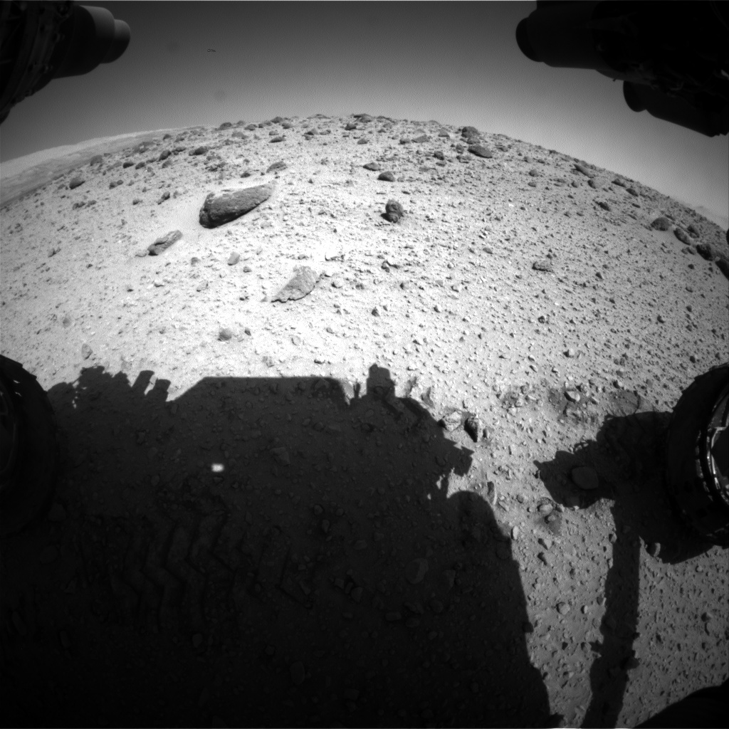 Nasa's Mars rover Curiosity acquired this image using its Front Hazard Avoidance Camera (Front Hazcam) on Sol 561, at drive 1122, site number 28