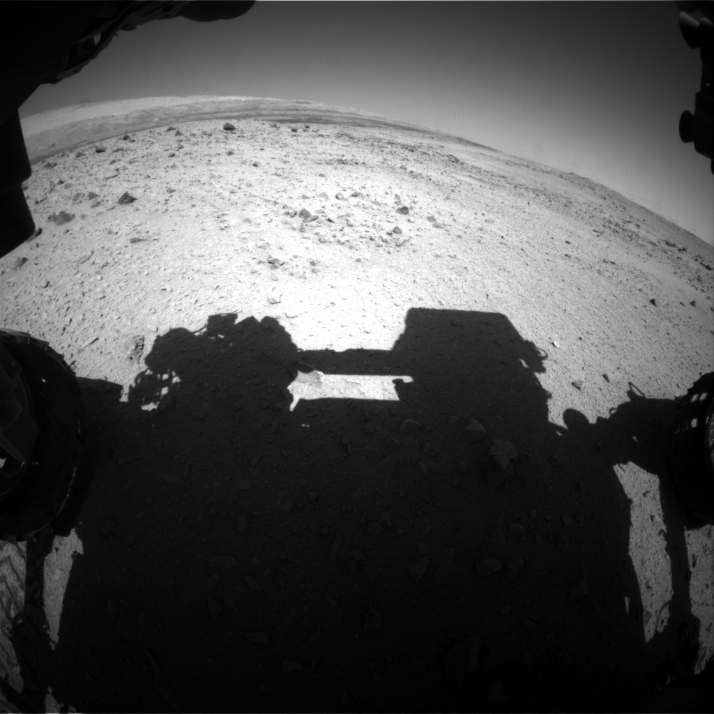 Nasa's Mars rover Curiosity acquired this image using its Front Hazard Avoidance Camera (Front Hazcam) on Sol 562, at drive 1350, site number 28