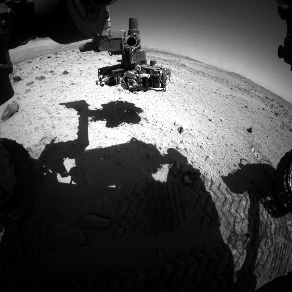 Nasa's Mars rover Curiosity acquired this image using its Front Hazard Avoidance Camera (Front Hazcam) on Sol 562, at drive 1362, site number 28