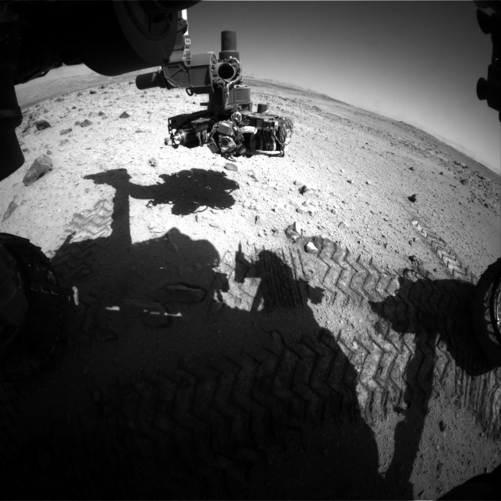 Nasa's Mars rover Curiosity acquired this image using its Front Hazard Avoidance Camera (Front Hazcam) on Sol 562, at drive 1368, site number 28
