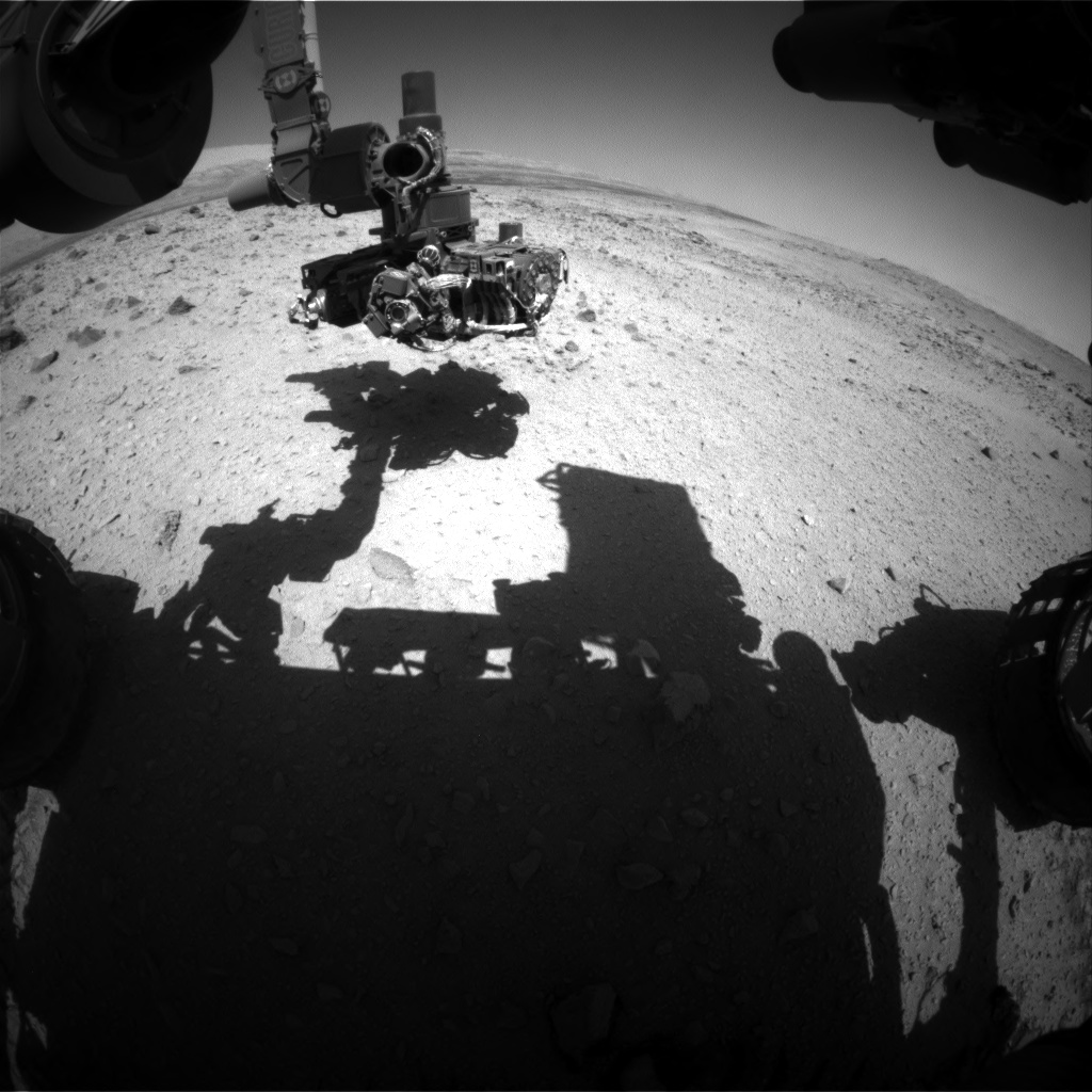 Nasa's Mars rover Curiosity acquired this image using its Front Hazard Avoidance Camera (Front Hazcam) on Sol 562, at drive 1350, site number 28