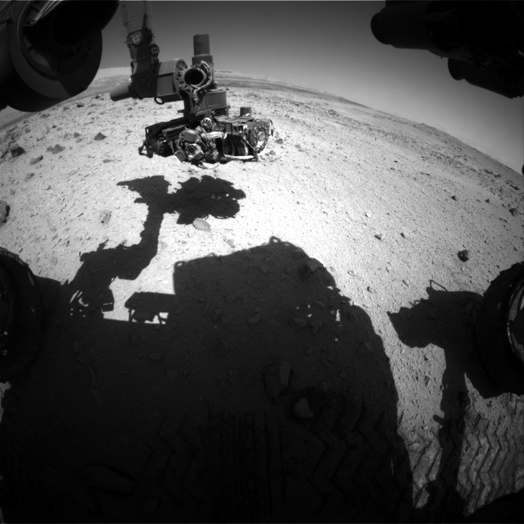 Nasa's Mars rover Curiosity acquired this image using its Front Hazard Avoidance Camera (Front Hazcam) on Sol 562, at drive 1356, site number 28