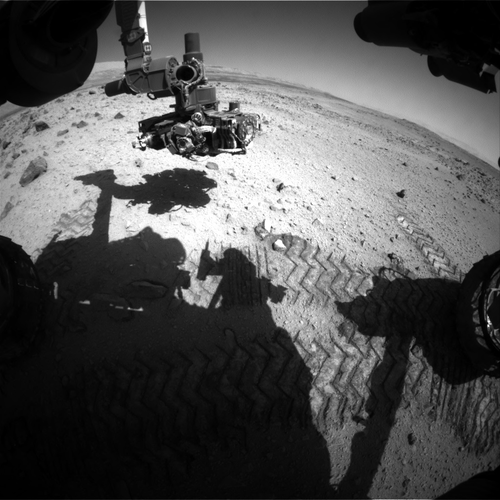 Nasa's Mars rover Curiosity acquired this image using its Front Hazard Avoidance Camera (Front Hazcam) on Sol 562, at drive 1368, site number 28