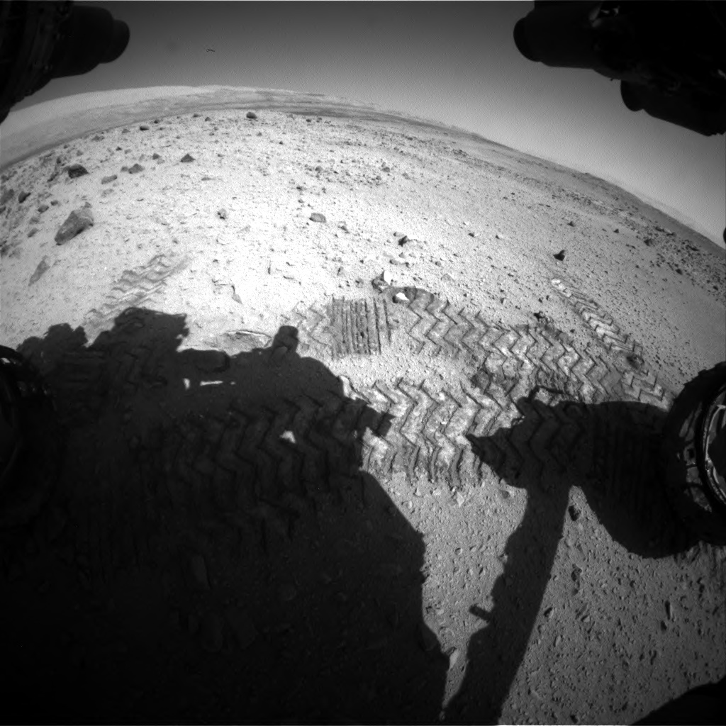 Nasa's Mars rover Curiosity acquired this image using its Front Hazard Avoidance Camera (Front Hazcam) on Sol 562, at drive 1374, site number 28