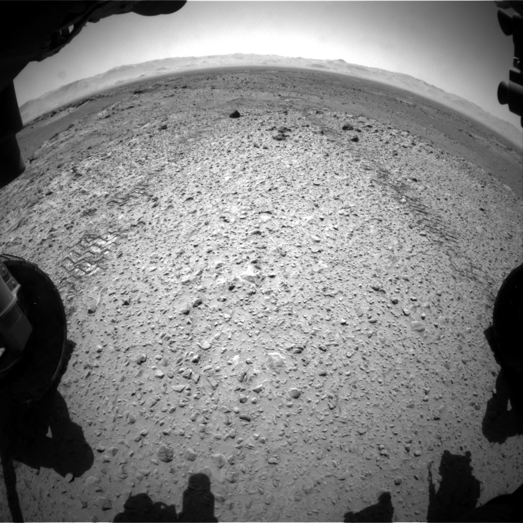 Nasa's Mars rover Curiosity acquired this image using its Front Hazard Avoidance Camera (Front Hazcam) on Sol 563, at drive 1482, site number 28