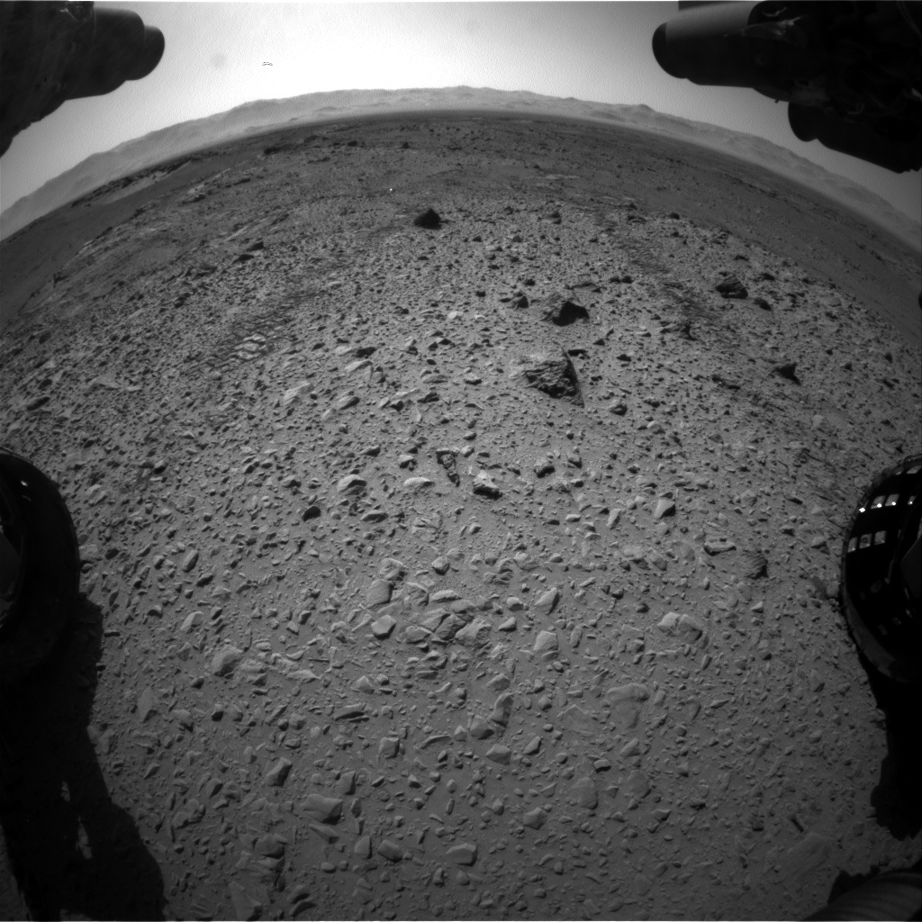Nasa's Mars rover Curiosity acquired this image using its Front Hazard Avoidance Camera (Front Hazcam) on Sol 563, at drive 0, site number 29