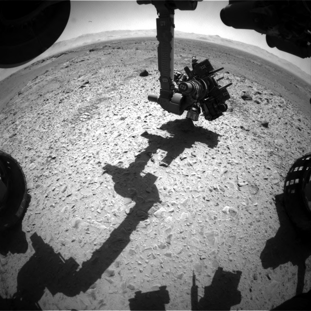 Nasa's Mars rover Curiosity acquired this image using its Front Hazard Avoidance Camera (Front Hazcam) on Sol 564, at drive 0, site number 29
