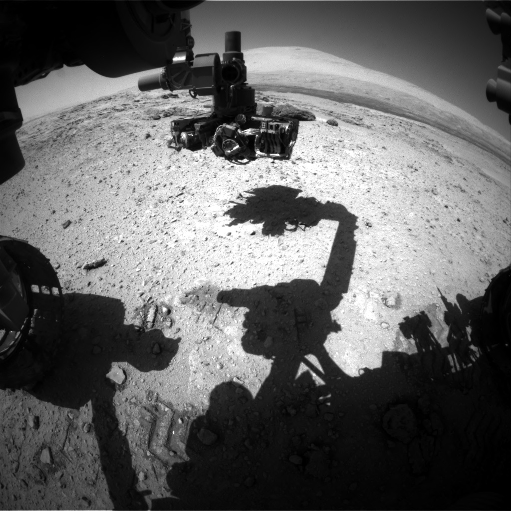 Nasa's Mars rover Curiosity acquired this image using its Front Hazard Avoidance Camera (Front Hazcam) on Sol 566, at drive 542, site number 29