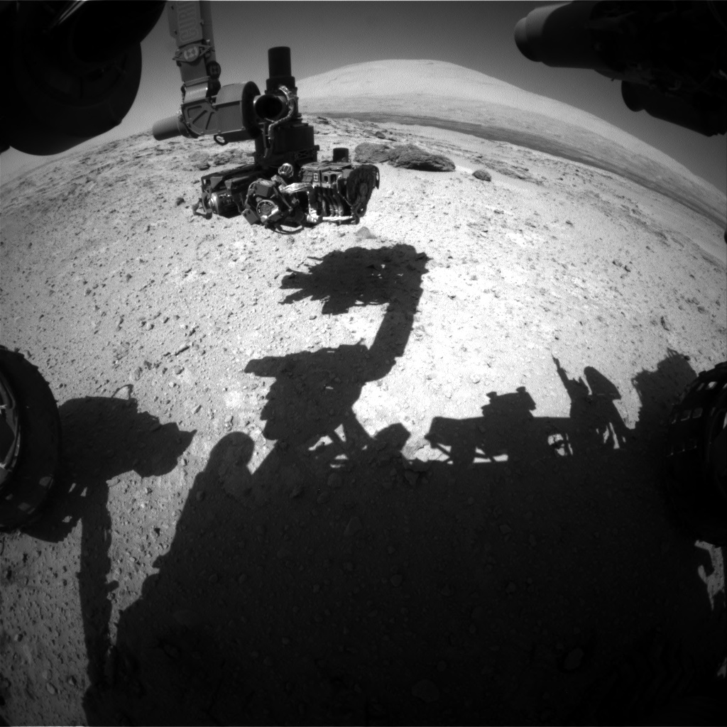 Nasa's Mars rover Curiosity acquired this image using its Front Hazard Avoidance Camera (Front Hazcam) on Sol 566, at drive 554, site number 29