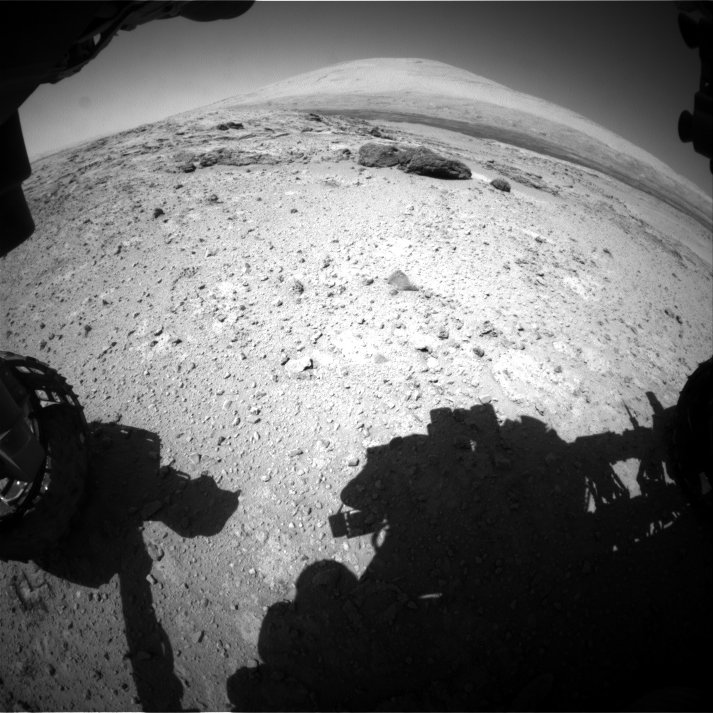 Nasa's Mars rover Curiosity acquired this image using its Front Hazard Avoidance Camera (Front Hazcam) on Sol 568, at drive 566, site number 29