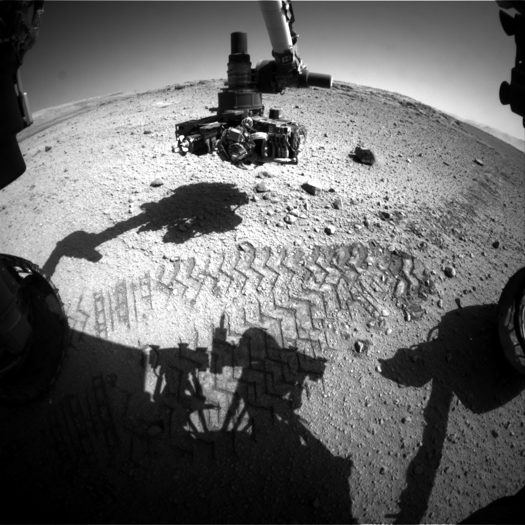 Nasa's Mars rover Curiosity acquired this image using its Front Hazard Avoidance Camera (Front Hazcam) on Sol 571, at drive 0, site number 30