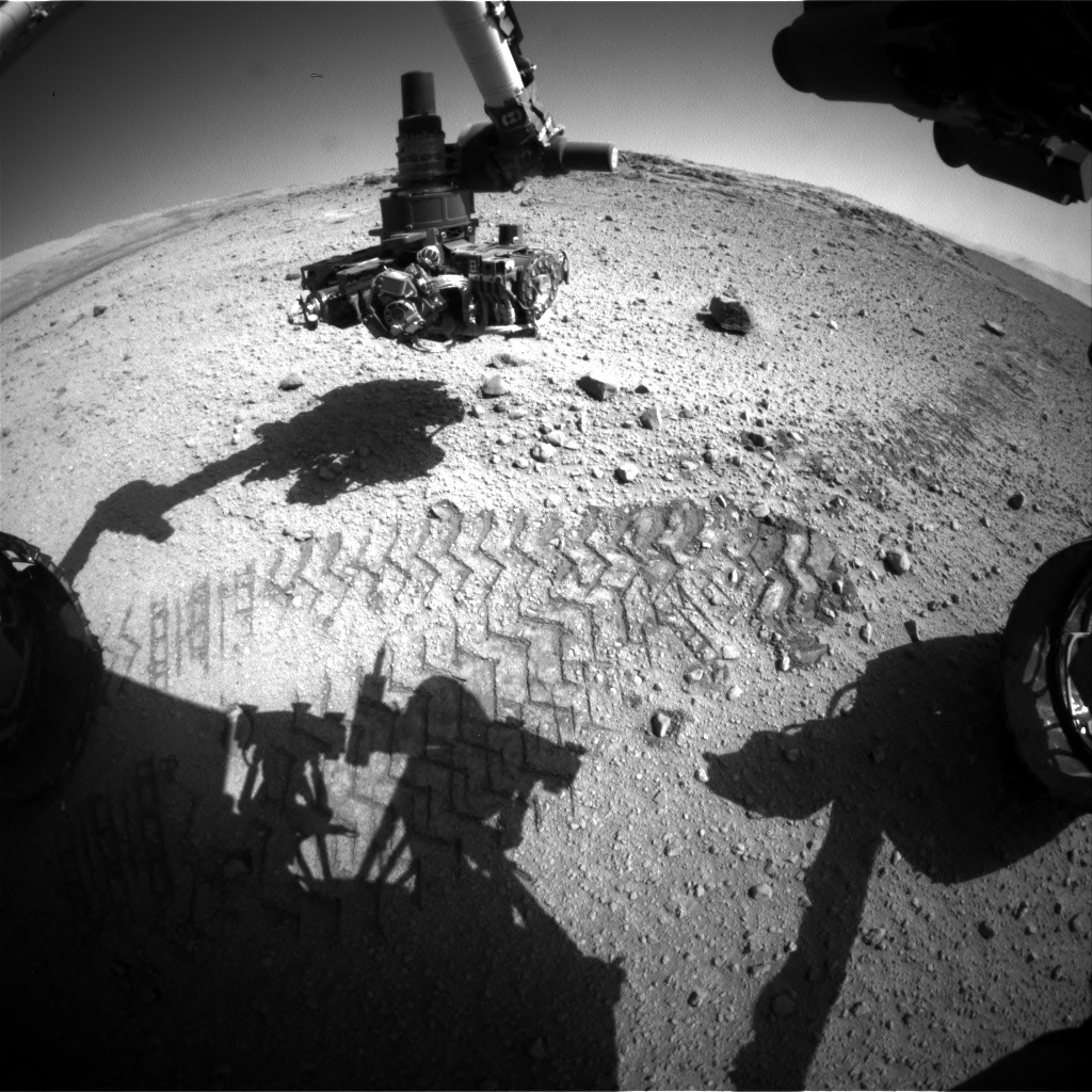 Nasa's Mars rover Curiosity acquired this image using its Front Hazard Avoidance Camera (Front Hazcam) on Sol 571, at drive 0, site number 30