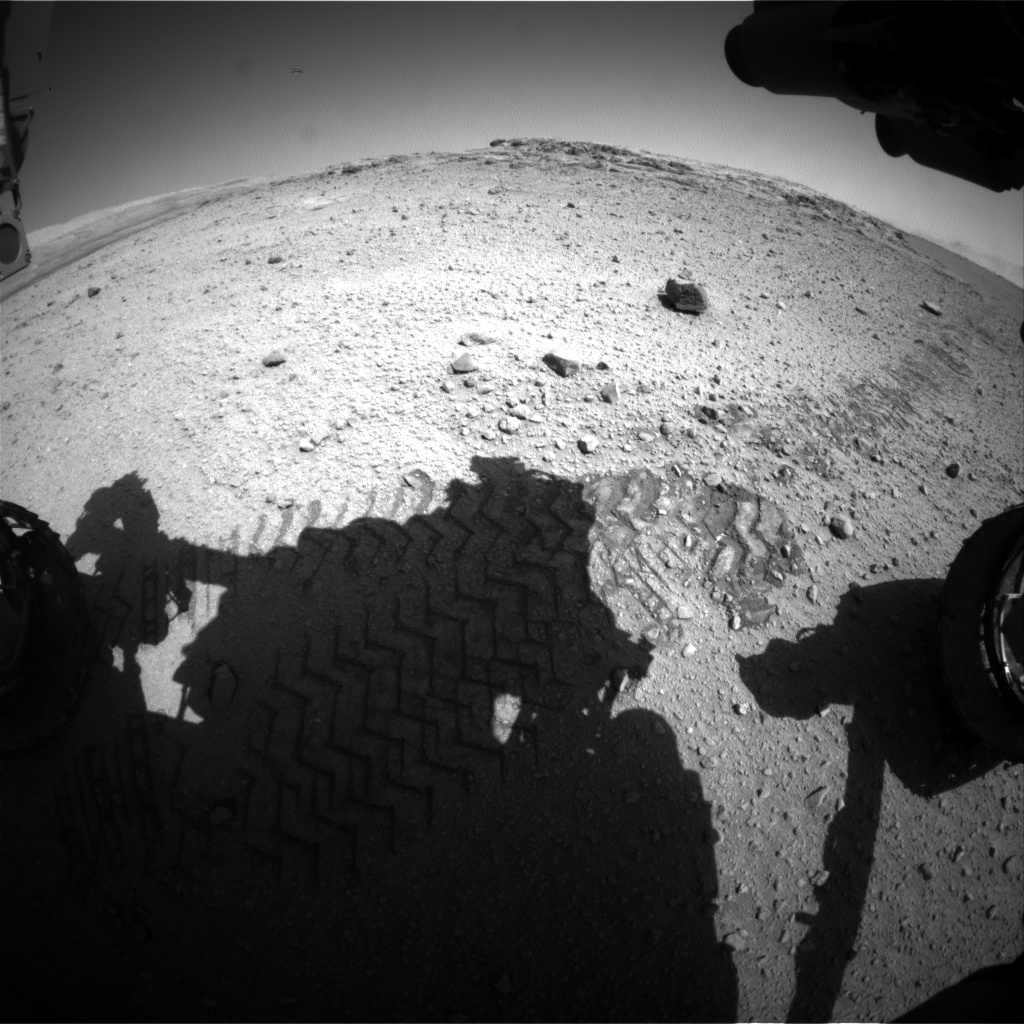 Nasa's Mars rover Curiosity acquired this image using its Front Hazard Avoidance Camera (Front Hazcam) on Sol 572, at drive 0, site number 30