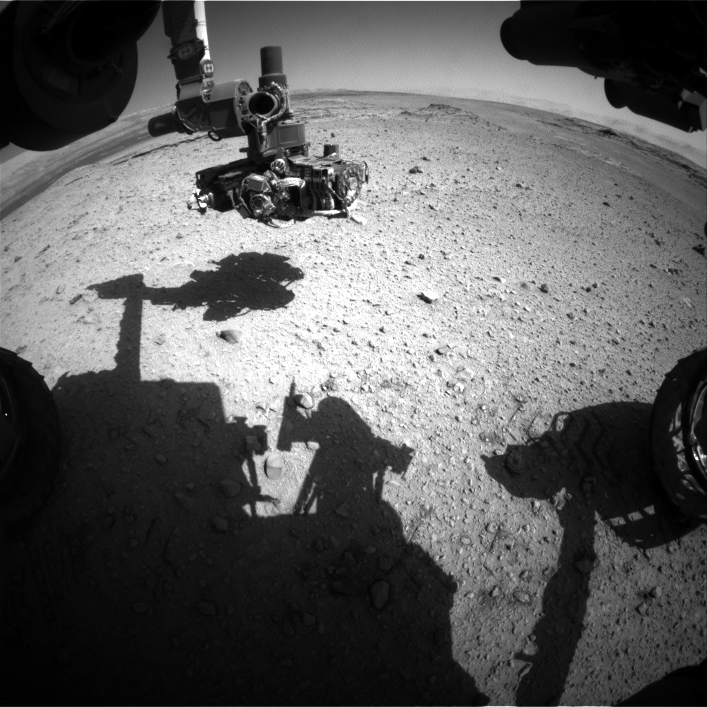 Nasa's Mars rover Curiosity acquired this image using its Front Hazard Avoidance Camera (Front Hazcam) on Sol 574, at drive 484, site number 30