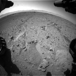 Nasa's Mars rover Curiosity acquired this image using its Front Hazard Avoidance Camera (Front Hazcam) on Sol 574, at drive 586, site number 30
