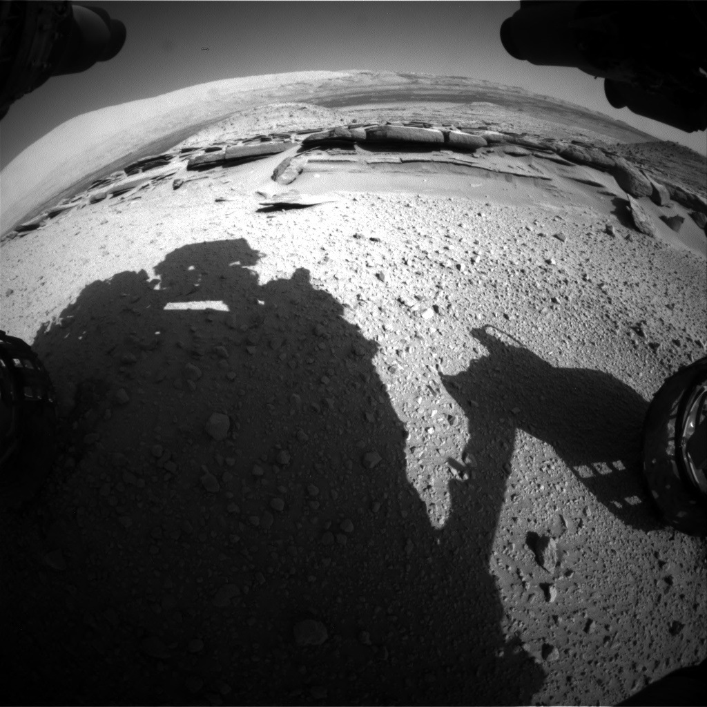 Nasa's Mars rover Curiosity acquired this image using its Front Hazard Avoidance Camera (Front Hazcam) on Sol 574, at drive 740, site number 30
