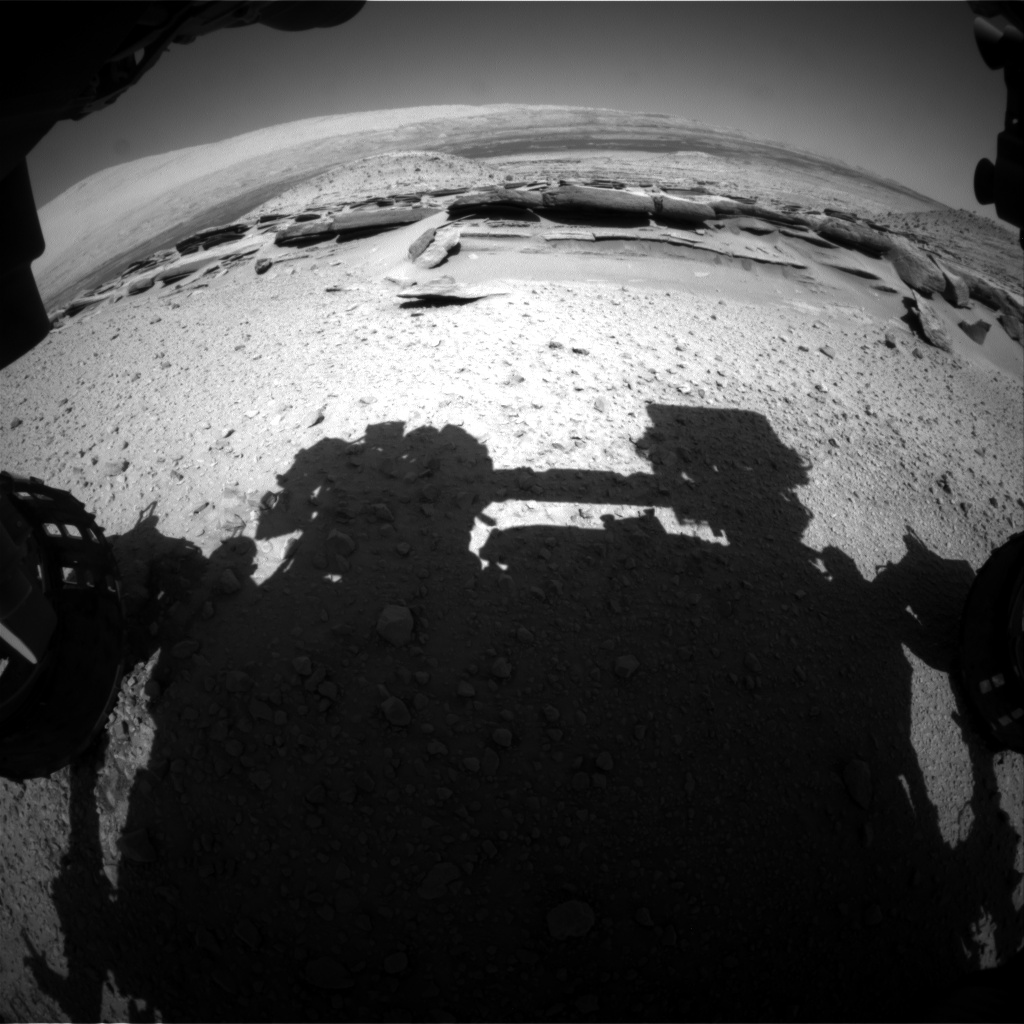 Nasa's Mars rover Curiosity acquired this image using its Front Hazard Avoidance Camera (Front Hazcam) on Sol 575, at drive 740, site number 30